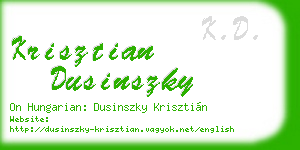 krisztian dusinszky business card